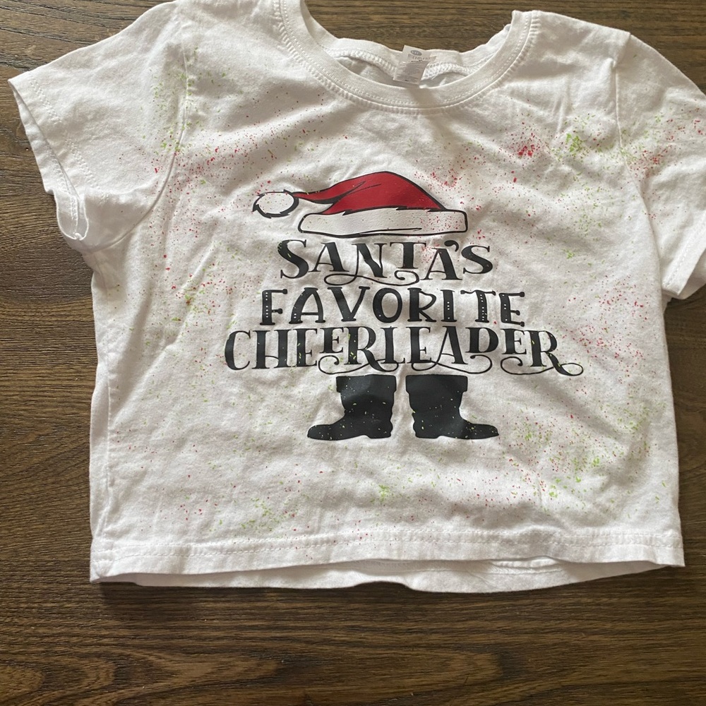 Santa’s favorite cheerleader crop top